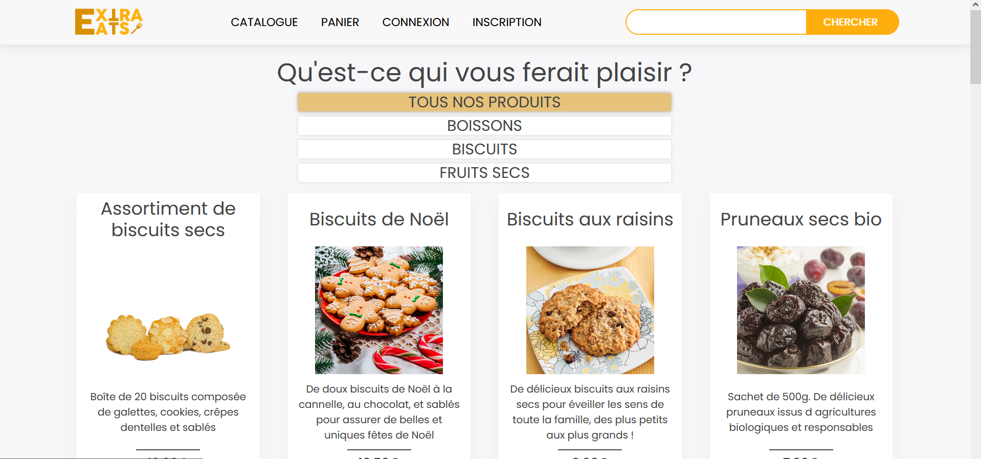 Premier projet ExtraEats